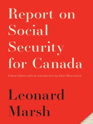 cover image of Report on Social Security for Canada